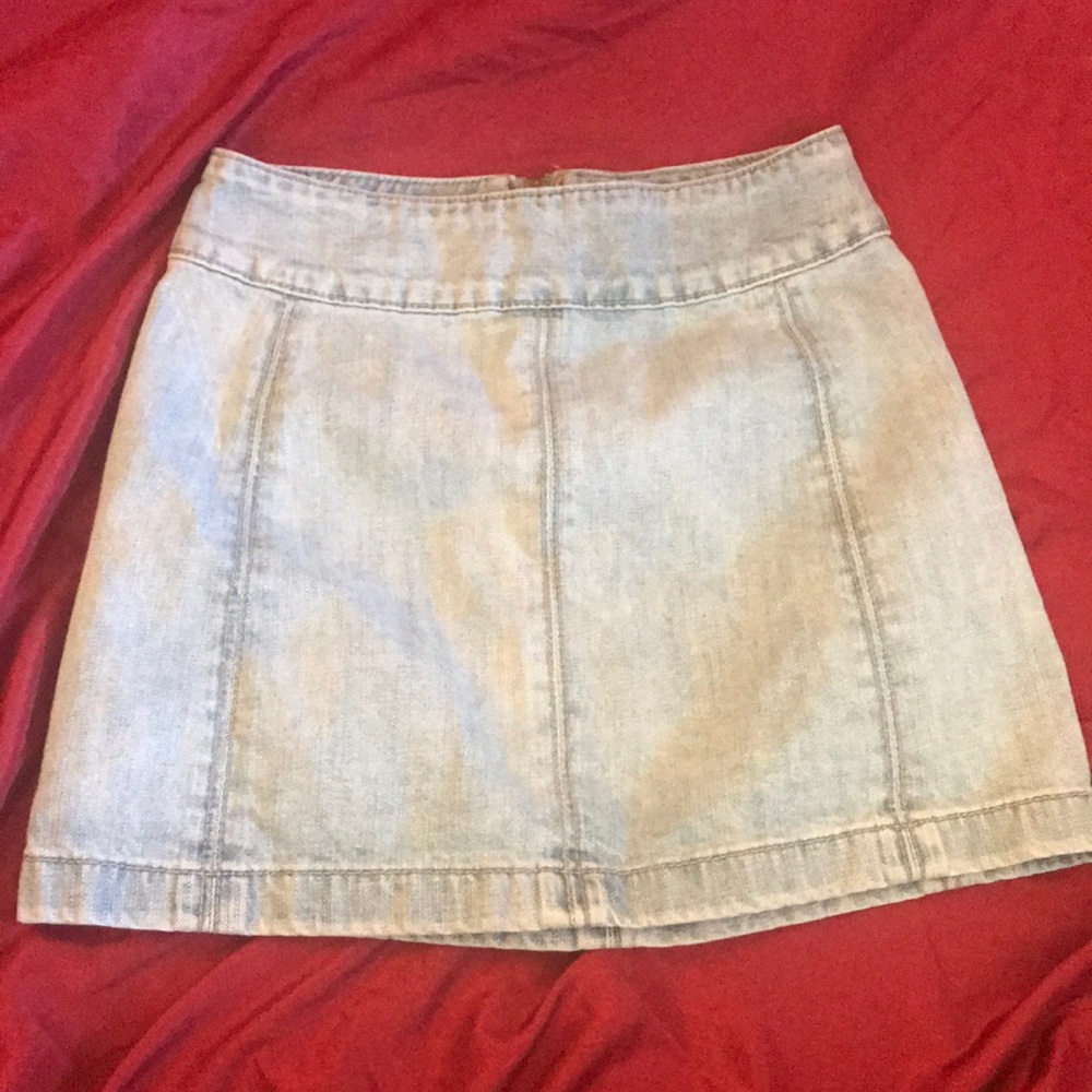 High waisted FREE PEOPLE jean skirt